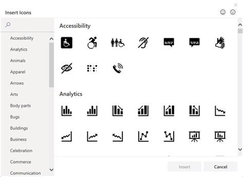 Insert images, icons, and more in Microsoft 365